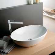 Serel CH33 Λευκός Hygiene Plus Πορσελάνινος Νιπτήρας Μπάνιου Επιτραπέζιος 55x41 cm