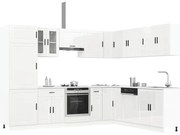 vidaXL Σετ Ντουλάπια Κουζίνας 14 Τεμαχίων Porto Επεξεργασμένο Ξύλο