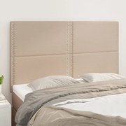 Κεφαλάρια Κρεβατιού 4 τεμ. Καπουτσίνο 72x5x78/88 εκ. Συνθ.Δέρμα - Καφέ