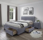 MODENA 3 bed with drawers, color: grey DIOMMI V-CH-MODENA_3-LOZ-POPIEL