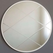 Καθρέπτης Τοίχου 552NOS2144 60x60cm White Aberto Design Mdf, Glass