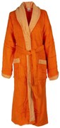 DIMcol ΜΠΟΥΡΝΟΥΖΙ ΕΝΗΛ Cotton 100% XL με γιακά Διχρωμο 450 gsm 02 Orange
