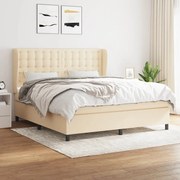 ΚΡΕΒΑΤΙ BOXSPRING ΜΕ ΣΤΡΩΜΑ ΚΡΕΜ 180X200 ΕΚ. ΥΦΑΣΜΑΤΙΝΟ 3128306