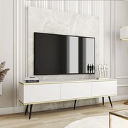 Έπιπλο Τηλεόρασης Oro BTVb+BL 175x32x53cm White-Black