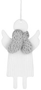 Στολίδι Χριστουγεννιάτικο Winter Friends Angel RD0092142 4,5x10,5cm White-Grey Raeder