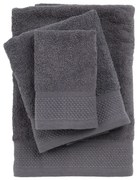 Σετ Πετσέτες 3τμχ Βαμβακερές Best 0835 Dark Grey Das Home