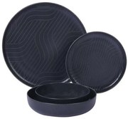 Σερβίτσιο Πιάτα Φαγητού Capri (Σετ 24Τμχ) KX00443S24 Black Kutahya Porselen 24 τμχ Πορσελάνη