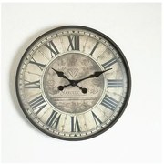Ρολόι Τοίχου Πλαστικό Αντικε Μαύρο-Μπεζ 51x51x5cm 753-12021 Estheti-753-12021-Μπεζ 753-12021