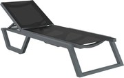 RIO ΞΑΠΛΩΣΤΡΑ DARK GREY/BLACK ΠΟΛ/ΝΙΟΥ SIESTA 187X69X33εκ.