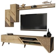 ΣΥΝΘΕΣΗ ΤΗΛΕΟΡΑΣΗΣ FB99514.01 ΜΕΛΑΜΙΝΗΣ ΣΕ ΦΥΣΙΚΟ OAK ΧΡΩΜΑ 180x37x40Y εκ. 0534837