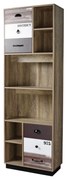 Liberta NUMBER ΒΙΒΛΙΟΘΗΚΗ 2ΠΟΡΤΕΣ SONOMA ΛΕΥΚΟ ΓΚΡΙ 60x29,6xH180cm 60x29,6xH180cm 28-0236