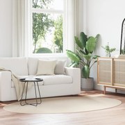 χαλί vidaXL "HUARTE" μπεζ 160x230 εκ. ωοειδές