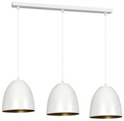 Κρεμαστό Φωτιστικό Οροφής 3xE27 Ατσάλι LENOX Made in Poland Emibig-411/3-Λευκό-Χρυσό 411/3