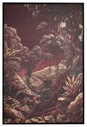 Πίνακας Χρυσοτυπία Καμβάς Burgundy Jungle 83x123εκ. iliadis 89152