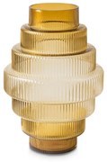 Βάζο Γυάλινο Steps S Ώχρα  Ø20 x H30 cm POLSPOTTEN