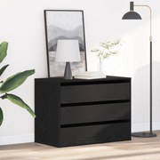 vidaXL Γωνιακό Κουτί Συρταριών Μαύρη Δρυς 80x41x58 εκ Επεξεργασμένο Ξύλο