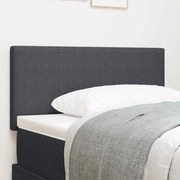 vidaXL LED Κεφαλάρι Απλή Σχεδίαση Σκούρο Γκρι 80 εκ. Καφέ Ύφασμα