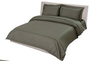 Σετ Σεντόνια Υπέρδιπλα με Λάστιχο 160x200+25 Satin Embroidered Classico 3-Green - Anna Riska