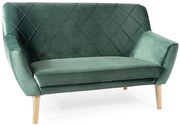 SOFA KIER 2 VELVET ZIELONY BLUVEL 78 / BUK DIOMMI-80-2843