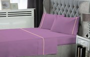 Σετ Σεντόνια Polycotton Υπέρδιπλα Με Λάστιχο 160x200+35εκ. Lilac Le Blanc 7005950-18F