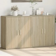 vidaXL Βοηθητικά Ντουλάπια 2 τεμ. Sonoma Δρυς 60x31x70 εκ. Επεξ. Ξύλο