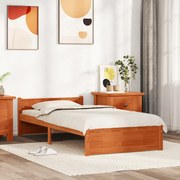 vidaXL Σκελετός Κρεβατιού Κερωτό καφέ 205.5 x 95.5 x 51 εκ.