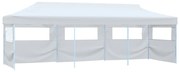 vidaXL Τέντα Εκδηλώσεων με 5 Τοιχώματα Πτυσσόμενη Pop-Up Λευκή 3x9 μ.