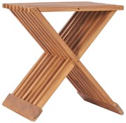 vidaXL Σκαμπό Πτυσσόμενο 40 x 32 x 45 εκ. από Μασίφ Ξύλο Teak