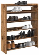 Ράφι παπουτσιών vidaXL Παλιό ξύλο 80x25x100 cm Κατασκευασμένο ξύλο