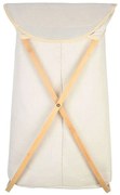 Καλάθι Απλύτων Με Θήκη Πτυσσόμενο Essentials 02-18627 40x40x70cm Natural-Beige Estia Bamboo-Πολυέστερ