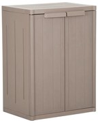 Ντουλάπι Αποθήκευσης Κήπου Καφέ 65x45x88 εκ. PP Εμφάνιση Ξύλου 151239