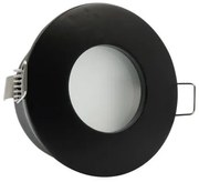 Χωνευτό Σποτ Οροφής Μεταλλικό IP44 GU10 Μπάνιου Inlight-Χ0008-BL-Μαύρο Χ0008-BL