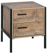 Κομοδίνο Pallet-W Antique Oak Ε8433,W 44x40x50cm Μελαμίνη,Μέταλλο