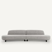 Εξαθέσιος καναπές από βελούδο stonewashed, Rosebury