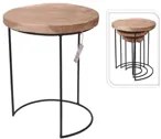 BOX37211 THE NETHERLANDS ΤΡΑΠΕΖΆΚΙΑ ΣΑΛΟΝΙΟΎ SET 3 SIDE TABLE TEAK J11300020 39/39/46,7 NEOPORTAL-8719202392524