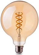 V-TAC Λάμπα Led Filament E27 G95 5W 300lm 300° Ζεστό Λευκό Amber Γυαλί 217217