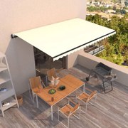 vidaXL Τέντα Συρόμενη Αυτόματη Κρεμ 500x350 εκ.