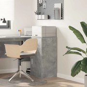 vidaXL Πλαϊνό γραφείο με συρτάρι Γκρι σκυροδέματος 38 x 34,5 x 75 εκ