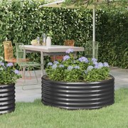 vidaXL Ζαρντινιέρα Ανθρακί 100x100x36εκ Ατσάλι με Ηλεκτρ. Βαφή Πούδρας