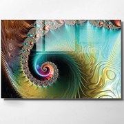 Πίνακας Γυάλινος 698GLS1549 45x30cm Multi Wallity Οριζόντιοι Γυαλί
