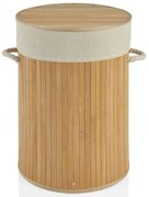 Καλάθι Απλύτων Bamboo LBTAH-BA68266 Φ37x50cm Natural-Beige Andrea House Bamboo,Γιούτα,Βαμβάκι