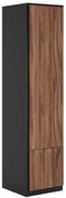 Μονόφυλλη Ντουλάπα RONAN Livorno Oak/Μαύρο 50x52x210.5cm