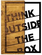 Διακοσμητικό Τοίχου Think Outside The Box 899SKL1331 42x58cm Walnut-Black Wallity Μέταλλο,Ξύλο