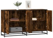 vidaXL Sideboard Καπνιστή δρυς 134x35x76 cm Ξύλινη κατασκευή