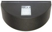 Απλίκα Φωτιστικό Τοίχου LED 1,6W Ημικύκλιο Διπλής Κατεύθυνσης ΙΡ54 Ψυχρό Φως 22x9 Lumen-9-7015610-Μαύρο 9-7015610