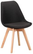 Καρέκλα Billy 11.1593 48Χ55Χ82 Black Wood, Fabric