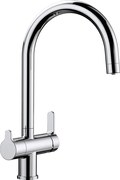 Blanco Trima Chrome Μπαταρία Κουζίνας Ψηλή Φιλτραρίσματος Νερού με Περιστρεφόμενο Ρουξούνι
