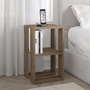 Megapap Κομοδίνο - Τραπεζάκι Βοηθητικό Lonie Ανοιχτό Καρυδί