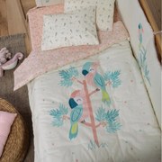 Κουβερλί Βρεφικό Paradise Birds White-Multi Nef-Nef 110x140cm Βαμβάκι-Πολυέστερ