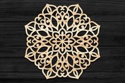 Intra απο ξύλο plywood 3mm-4mm πάχος Τρισδιάστατη Mandala Δίασταση 30x30 cm INTRAFABR-69585130
